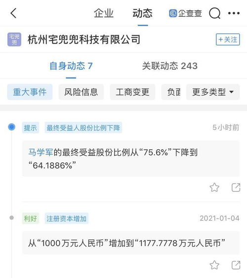 字節(jié)跳動(dòng)子公司入股宅兜兜科技,經(jīng)營范圍含食品互聯(lián)網(wǎng)銷售